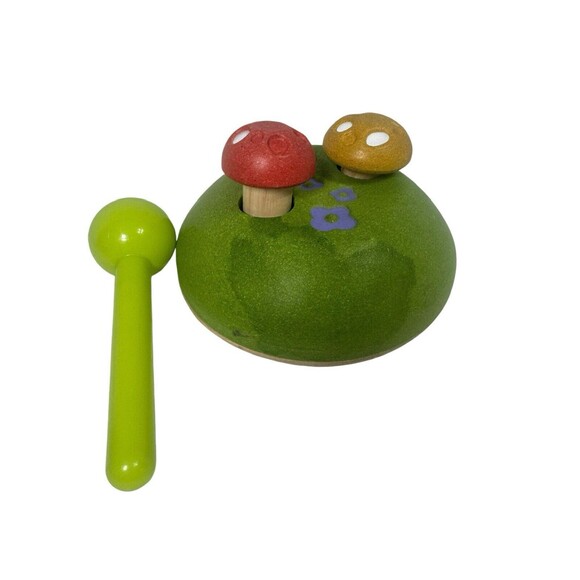 PlanToys Classic Wooden Pounding Mushrooms Infant/Toddler Toy- Hard To Find - Picture 7 of 9